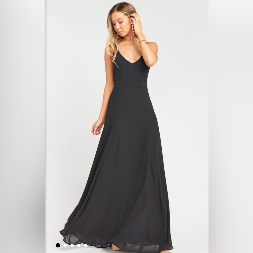 Jenn Maxi Dress black with alterations! Show Me Your Mumu black chiffon dress